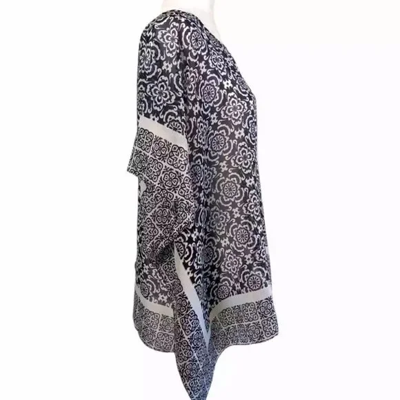 Talbots summer top sheer Poncho size M NWOT - Picture 4 of 6